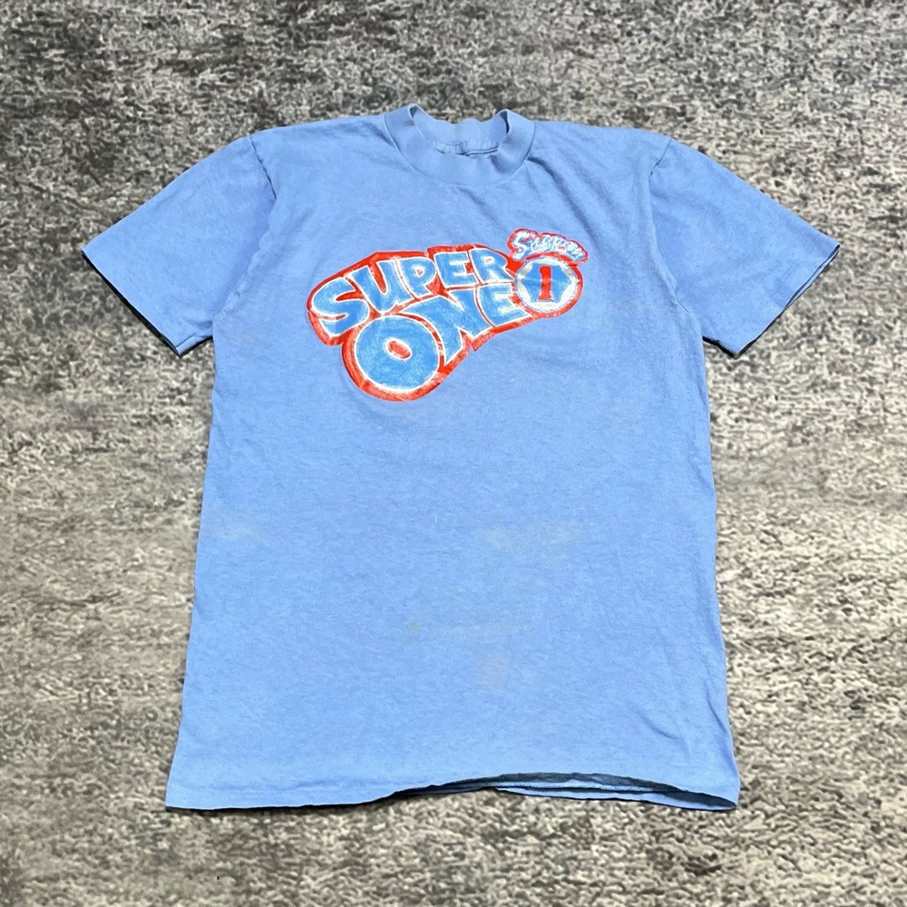 Vintage 70s Snap-On Super One T Shirt Size Medium Blue Promo True Vintage